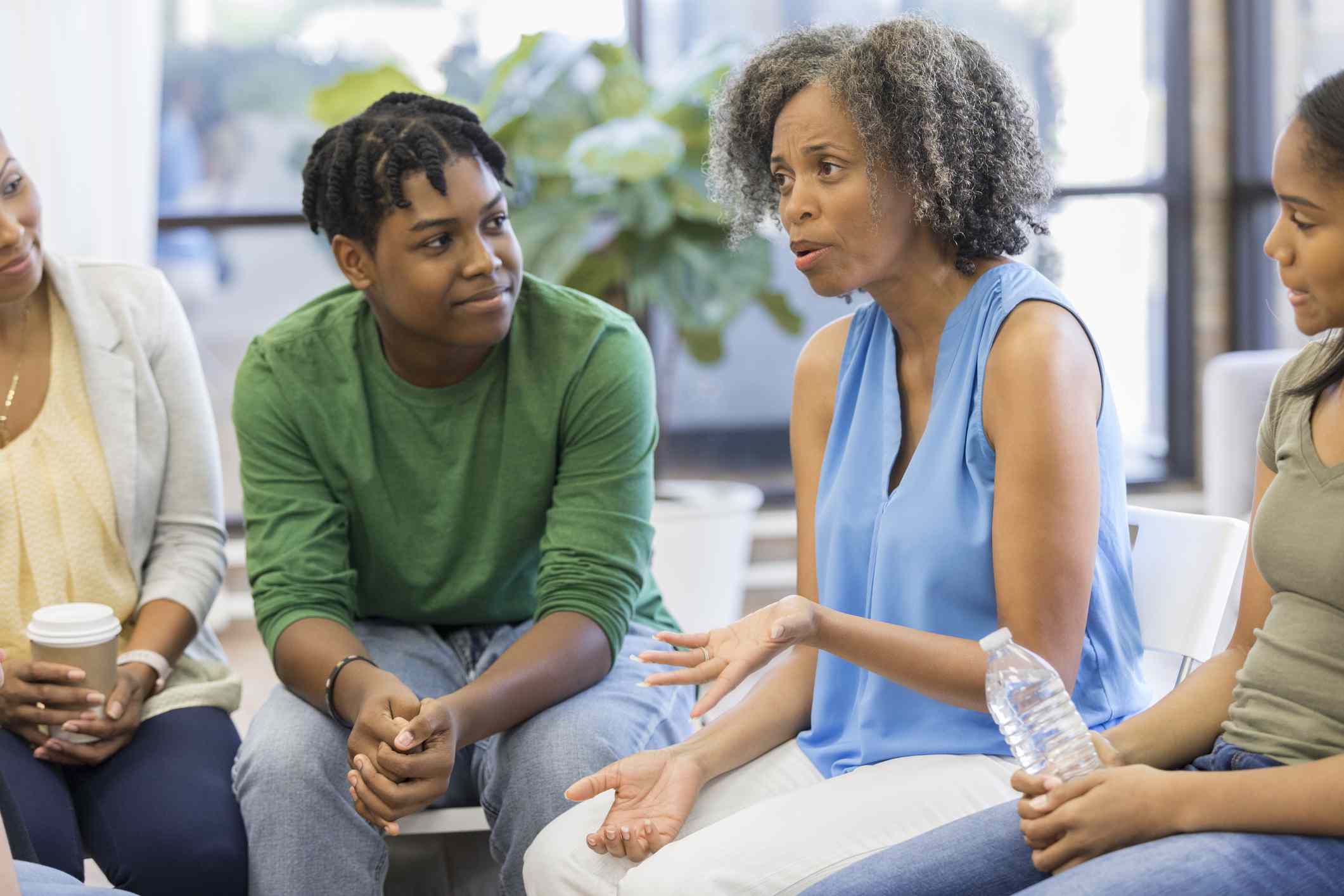 Family therapy or support session